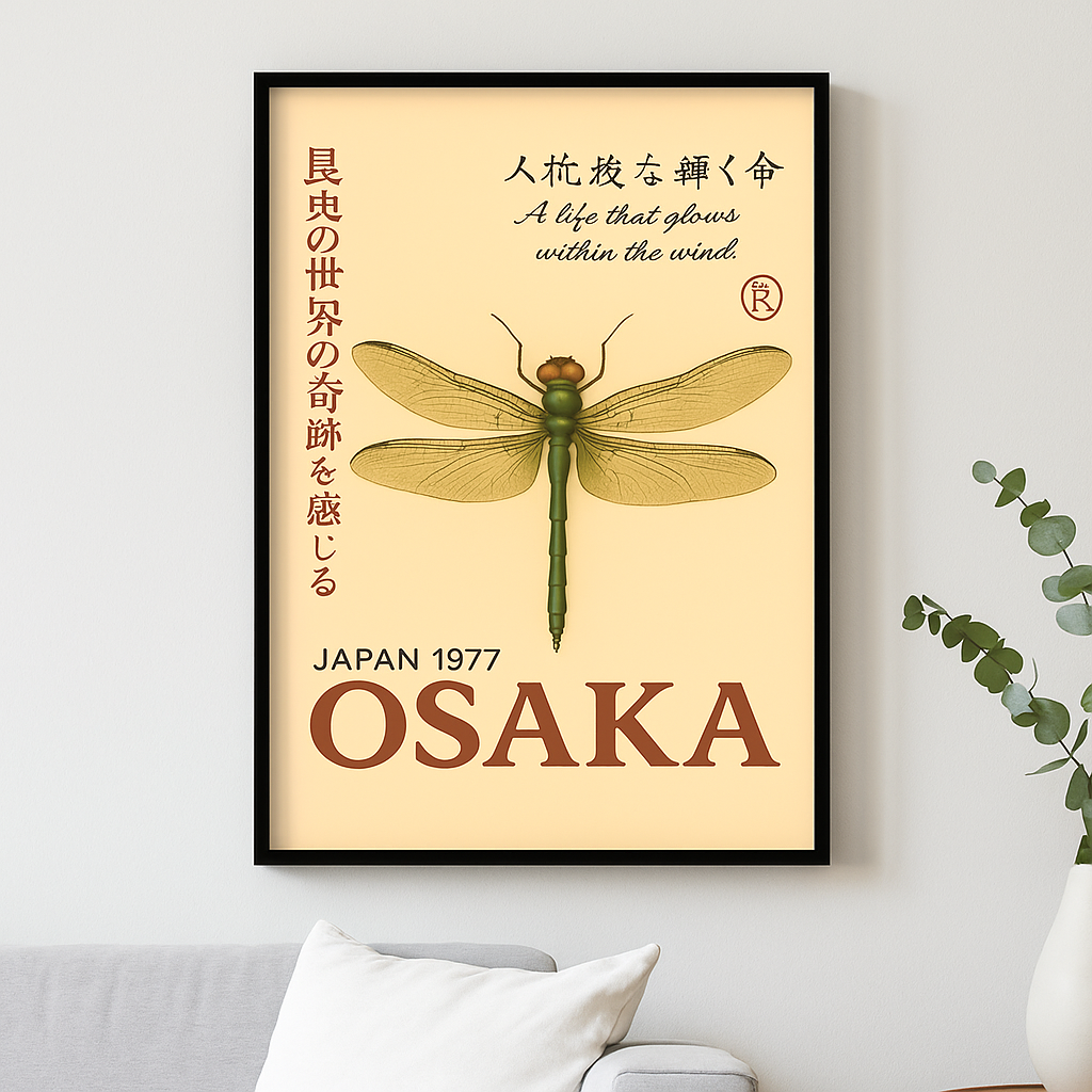 Osaka Dragonfly | Premium Framed Poster