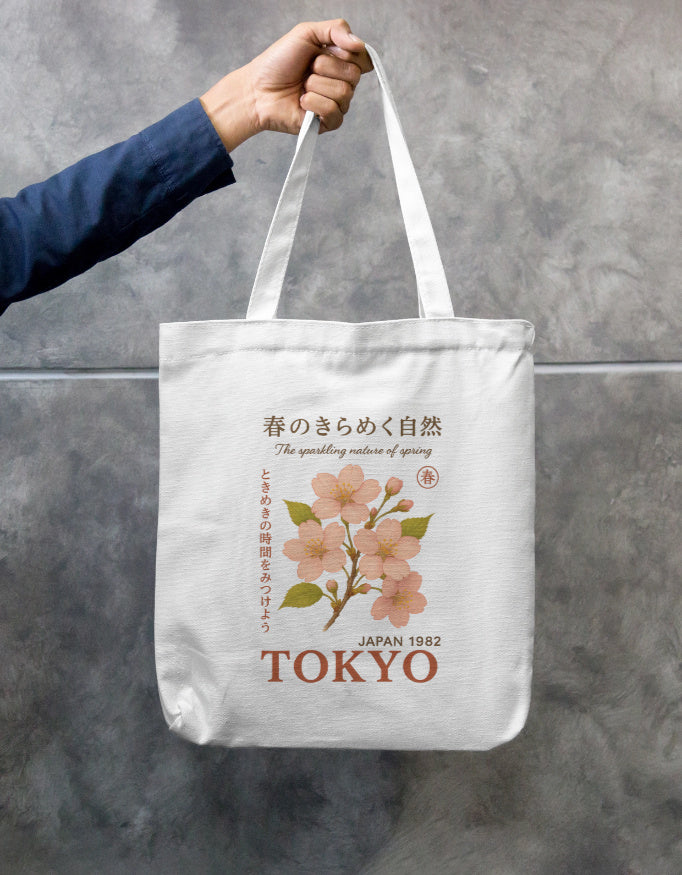 Tokyo Blossom | Zipper Tote Bag