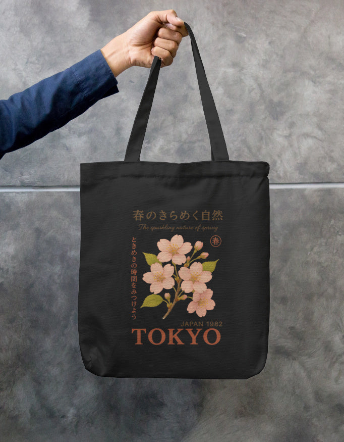 Tokyo Blossom | Zipper Tote Bag