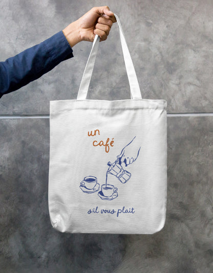 Un Cafe | Zipper Tote Bag